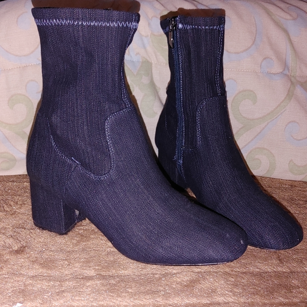 Franco Sarto Denim Look Heels